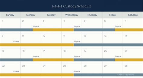 2255 Custody Schedule with Examples