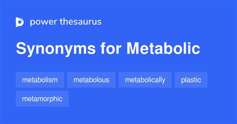 229 Metabolism synonyms - Other Words for Metabolism