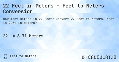 22ft To Meters