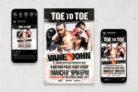 23 + Boxing Flyer Templates PSD, AI, Vector, EPS