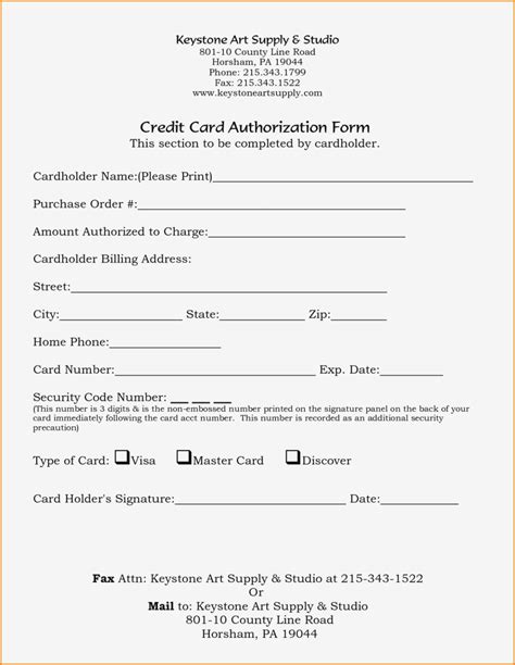 23+ Credit Card Authorization Form Template Pdf Fillable 2020