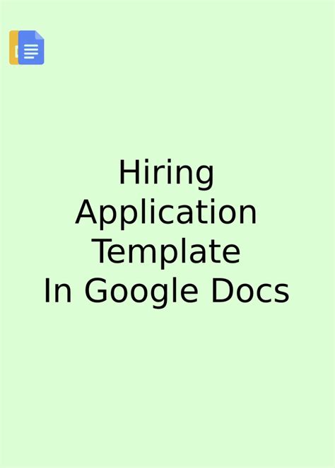 23 Application Templates For Google Docs Free Download