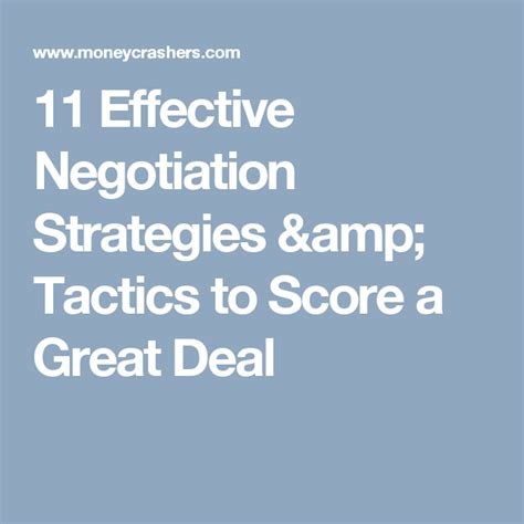 23 Effective Negotiation Strategies amp Tactics to Score a Great Deal