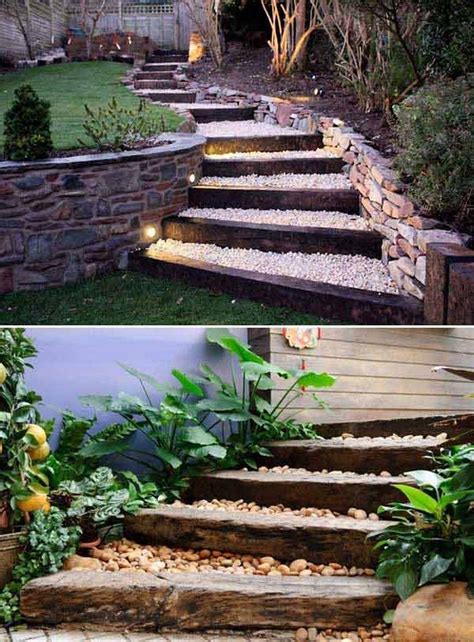 23 Lovely DIY Garden Pathway Steps On A Slope https//www.onechitecture