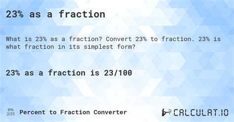 23 As Fraction