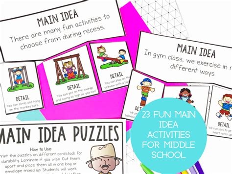 23 Fabulously Fun Main Idea Activities For Middle Main Idea Activities Middle School - Main Idea Activities Middle School