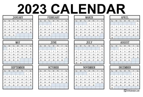 2323 Calendar