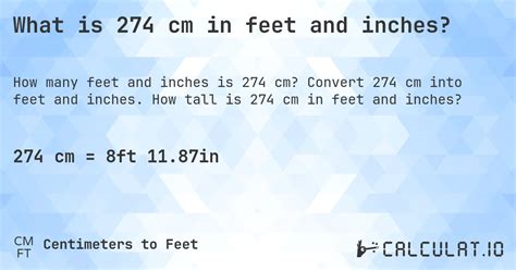 234cm To Feet