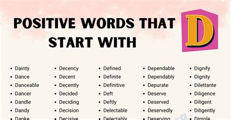 236 Positive Words That Start with D