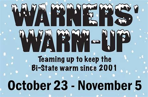 23rd annual 'Warners' Warm-Up Coat Drive' starting today