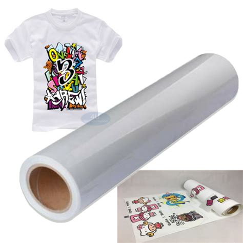 24"x50ft White Heat Transfer PU Vinyl for All Color T-shirt for HP ...