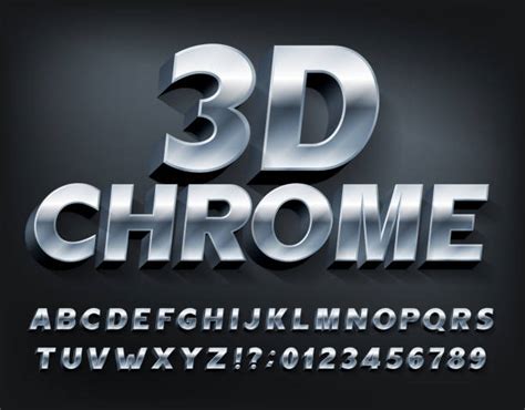 24,300+ Chrome Letters Stock Illustrations, Royalty-Free Vector ... - muktibox.com