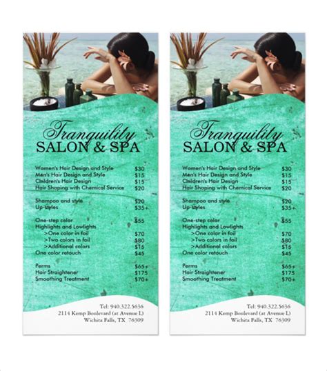 24+ Spa Menu Templates Free Sample, Example Format Download!
