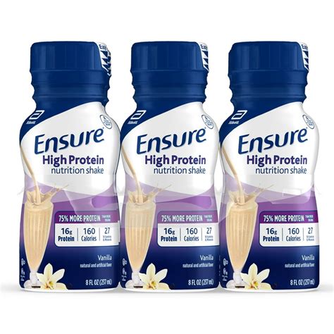 24 CT Ensure High Protein Nutritional Shake, Vanilla, 8 fl oz ... - eBay