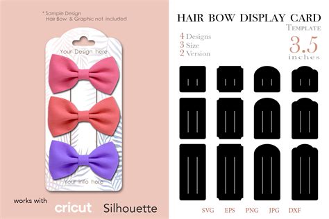 24 Hair Bow Display Card Template Graphic by · Creative Fabrica