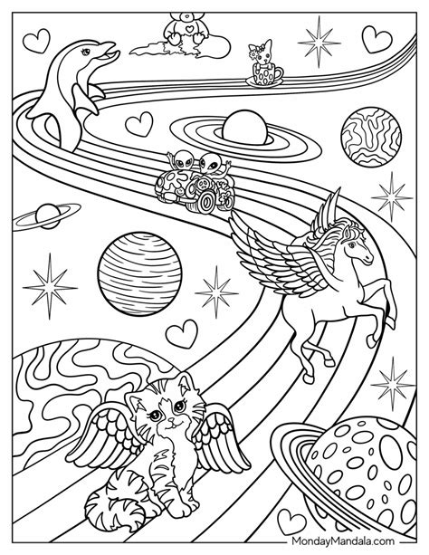 24 Lisa Frank Coloring Pages (Free PDF Printables) Coloring book art