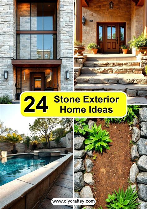 24 Stone Exterior Home Design Ideas for Modern Houses - muktibox.com
