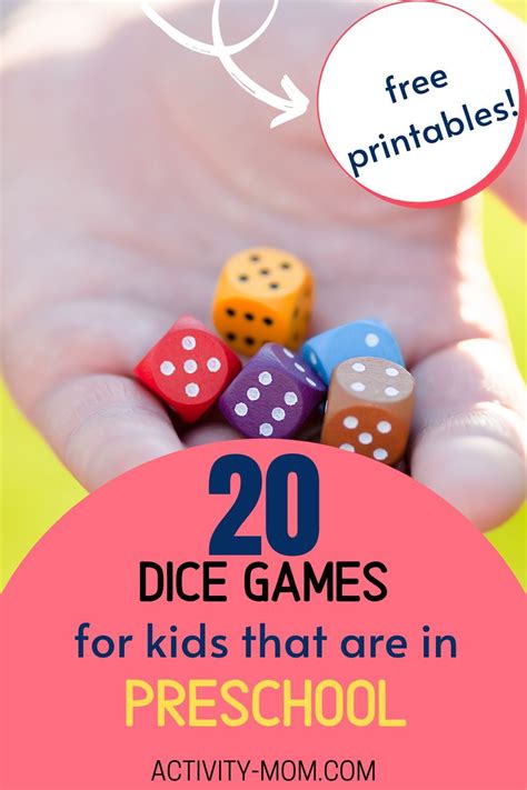 24 Fun Dice Games For Kindergarten Kids Ohmyclassroom Kindergarten Dice Subtraction Worksheet - Kindergarten Dice Subtraction Worksheet