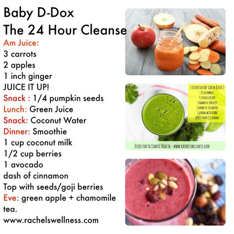 24 hour detox cleanse drink. There is no single definition of what a full body detox involves, but it may require a person to: follow a specific diet. fast. drink more water or juices. use supplements. use colonic irrigation ... 