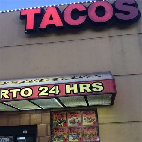 24 hour taqueria. Open 24 hours. Sun. Open 24 hours. You Might Also Consider. Sponsored. Taco Bell. 0.09 miles away from Chalio’s. ... Taqueria. Shopping. Thrift Stores. Dining in ... 
