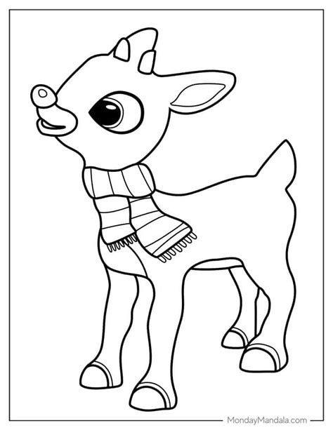 24 Rudolph Coloring Pages Free Pdf Printables Monday Rudolph The Red Nosed Reindeer Printables - Rudolph The Red Nosed Reindeer Printables