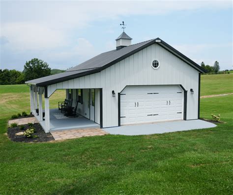 Our 24' Wide by 24' Long Pole Barn plans come with a pole spacing and building height options! 10' - 12' - 14' - 16' Heights are available in the option drop down. 8' or 12' Pole Spacing is also available.These are great for costumer customization and flexibility giving you exactly what you want! This pole barn plan comes with a 3/12 Roof Pitch .... 