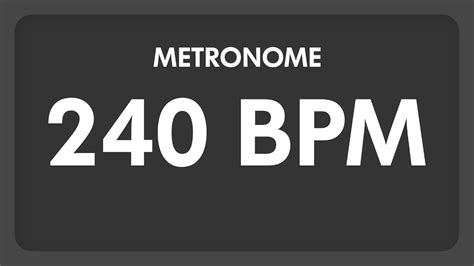 240 BPM Metronome YouTube. 
