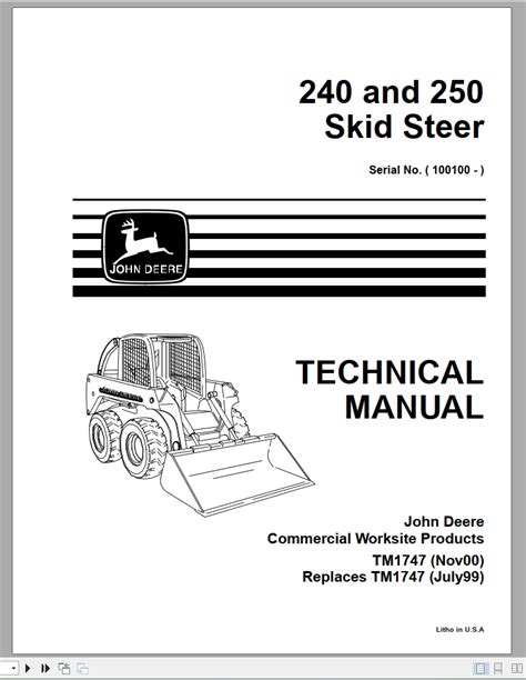 240 john deere skid steer repair manual 93591. - Toro ccr powerlite 3 hp manual.