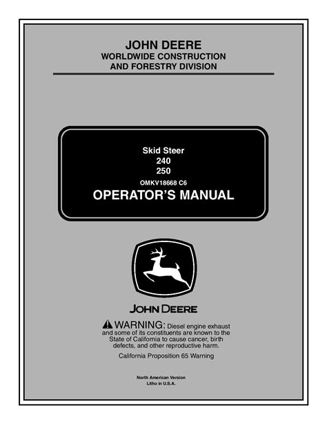 Download 240 John Deere Skid Steer Repair Manual 