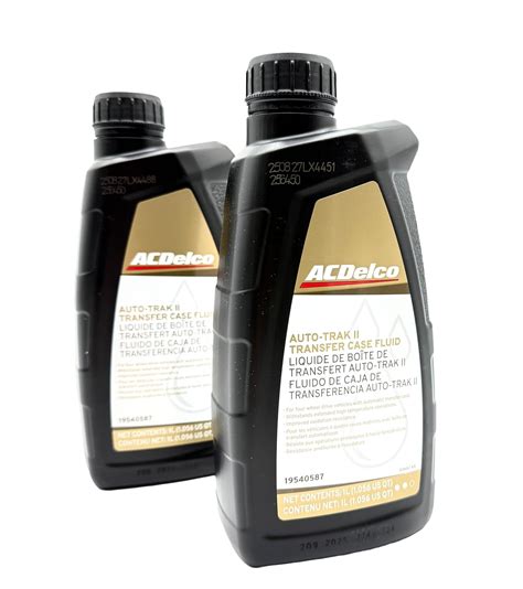 246 gm transfer case fluid.  The color of this Auto-Trak II fluid is blue...