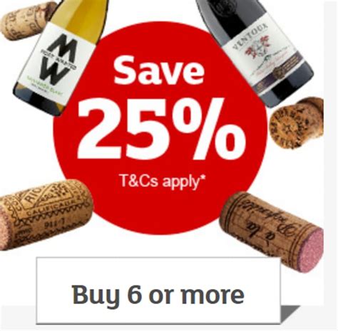 25% Off When You Buy 6 Or More Bottles Of Wine @ Sainsbury