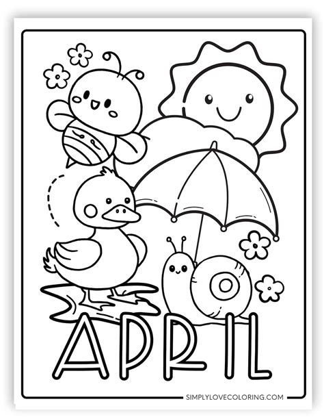 25+ Creative Picture of April Coloring Pages April Coloring Pages