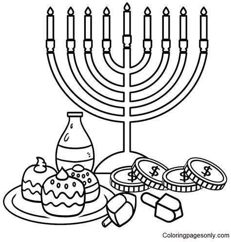 25+ Inspired Image of Hanukkah Coloring Pages