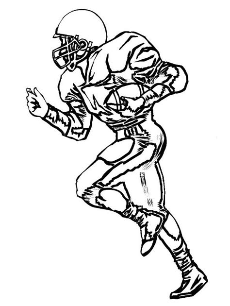 25+ Realistic Wide Receiver Football Player Coloring Pages