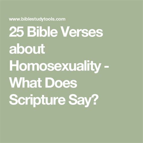 25 Bible Verses about Homosexuality
