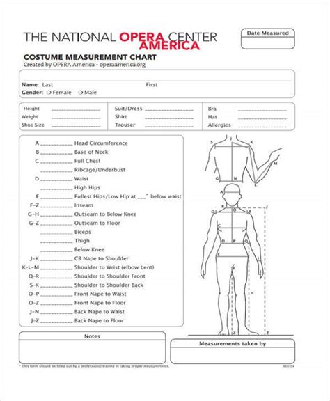 25 Body Measurement Form Excel Templates