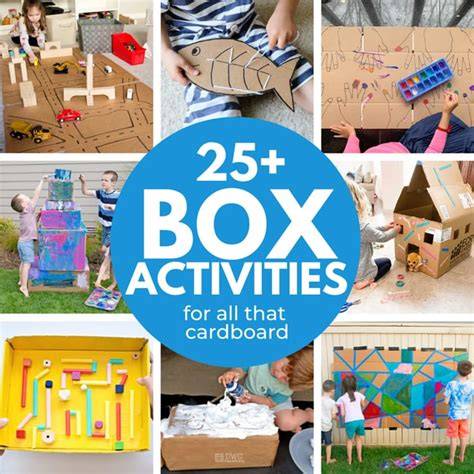25 Cardboard box activities - Nature is our playground - raincitystudios.com