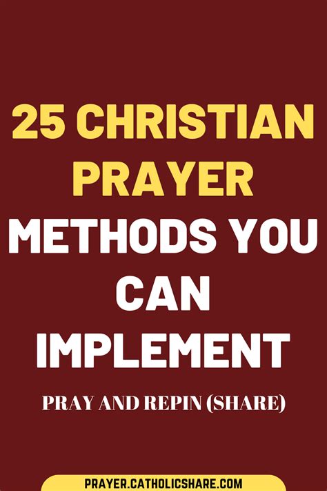 25 Christian Prayer Methods You Can Implement