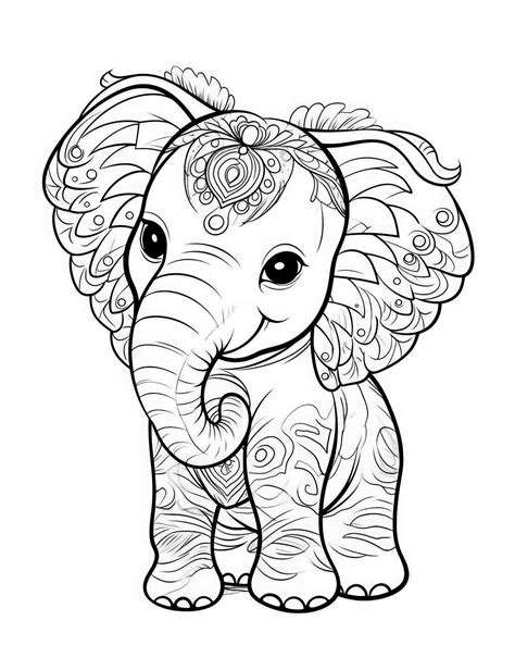 25 Elephant Coloring Pages Free Sheets