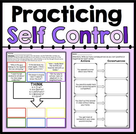 25 Impulse Control Worksheets Printable - Pinterest