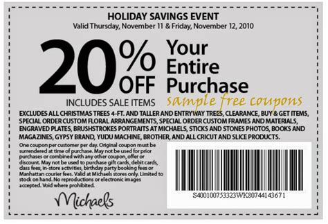 25 Off Michaels Coupon Printable