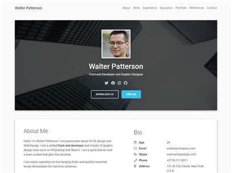 25 Professional HTML & CSS Resume Templates for Free Download (and