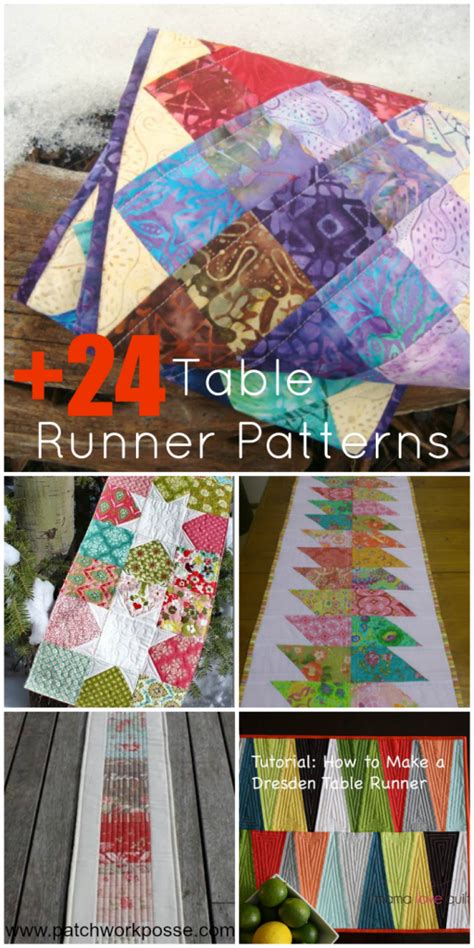 25 Table Runner Patterns Patchwork Posse