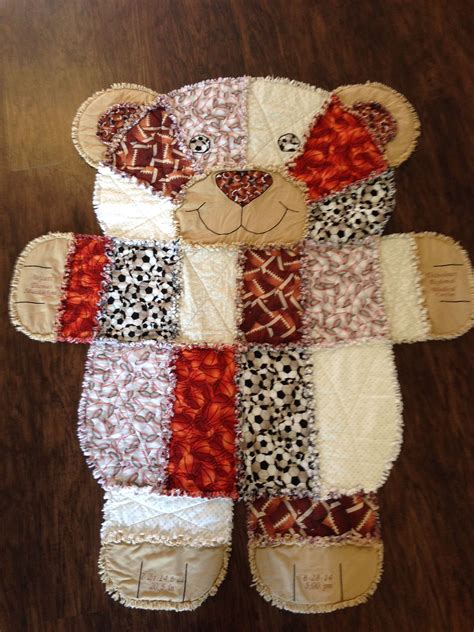 25 Teddy Bear Template ideas rag quilt patterns, teddy ... - Pinterest