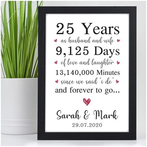 25 Year Wedding Anniversary Gifts For Hi