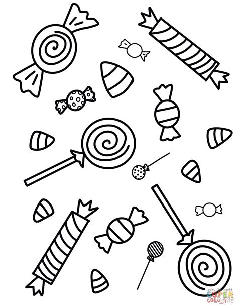 25 Candy Coloring Pages 2024 Free Printable Sheets Coloring Pages Candy Cane - Coloring Pages Candy Cane