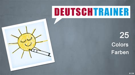 25 Colors Deutschtrainer Dw Learn German Colours In German Language - Colours In German Language