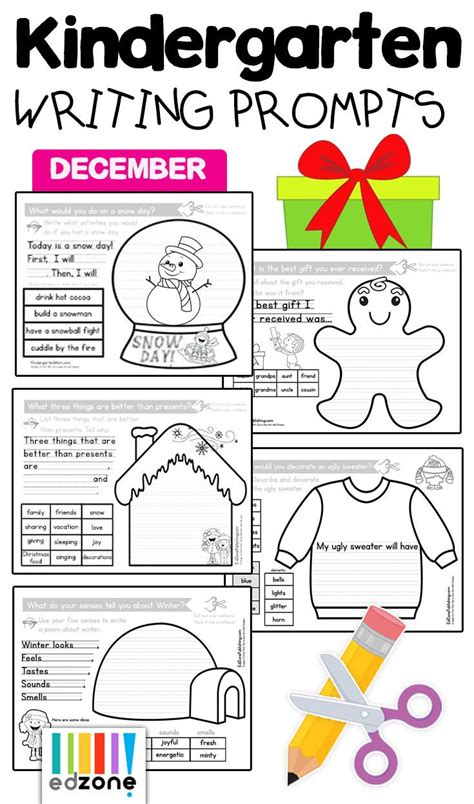 25 December Writing Prompts For Kindergarten Amp 1st Christmas Writing Prompts For 1st Grade - Christmas Writing Prompts For 1st Grade