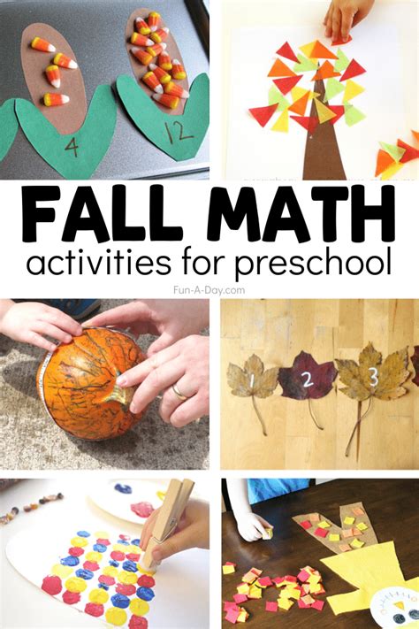 25 Fall Math Activities For Preschoolers Fun A Preschool Math Ideas - Preschool Math Ideas