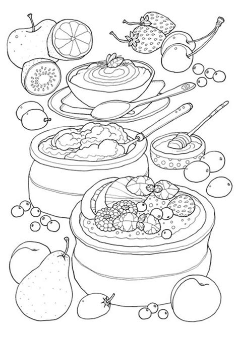25 Free Food Coloring Pages For Kids And Cute Food Colouring Pages - Cute Food Colouring Pages